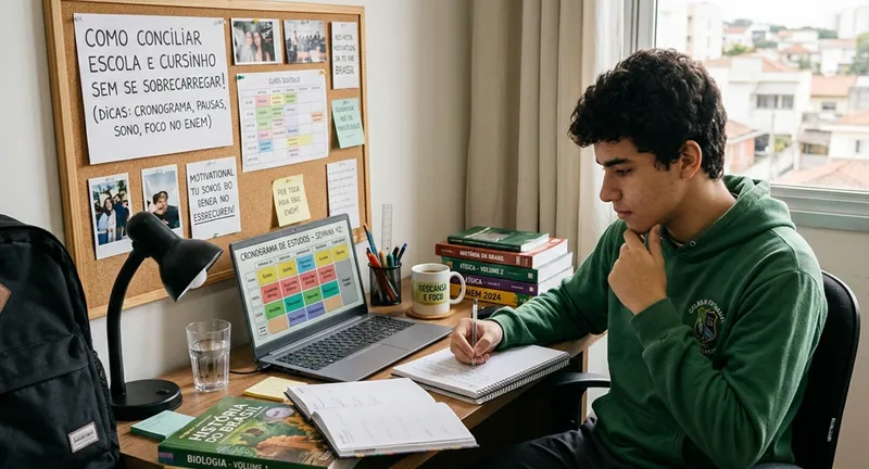 Como Conciliar Escola e Cursinho Pré-Vestibular Sem Se Sobrecarregar